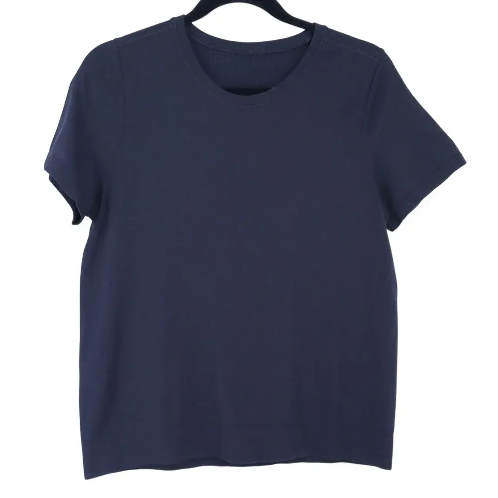 Lululemon Breeze By Short Sleeve Black Crew Neck Running Active Women's 4